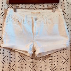 Levi’s 535 Handmade Cut Off Shorts in White